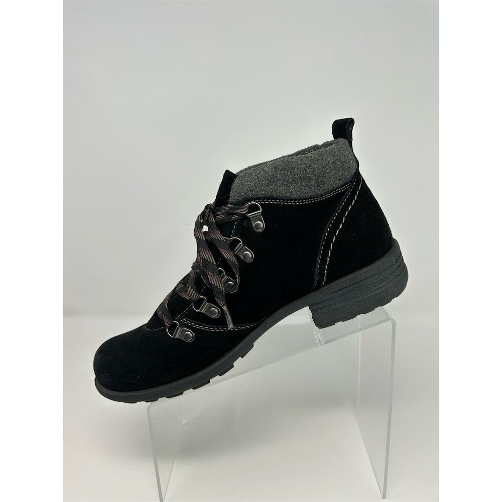 Earth Origins Womens Combat Hiker Ankle Boots Black Lace Up Lug Sole Size 11 - Picture 3 of 11